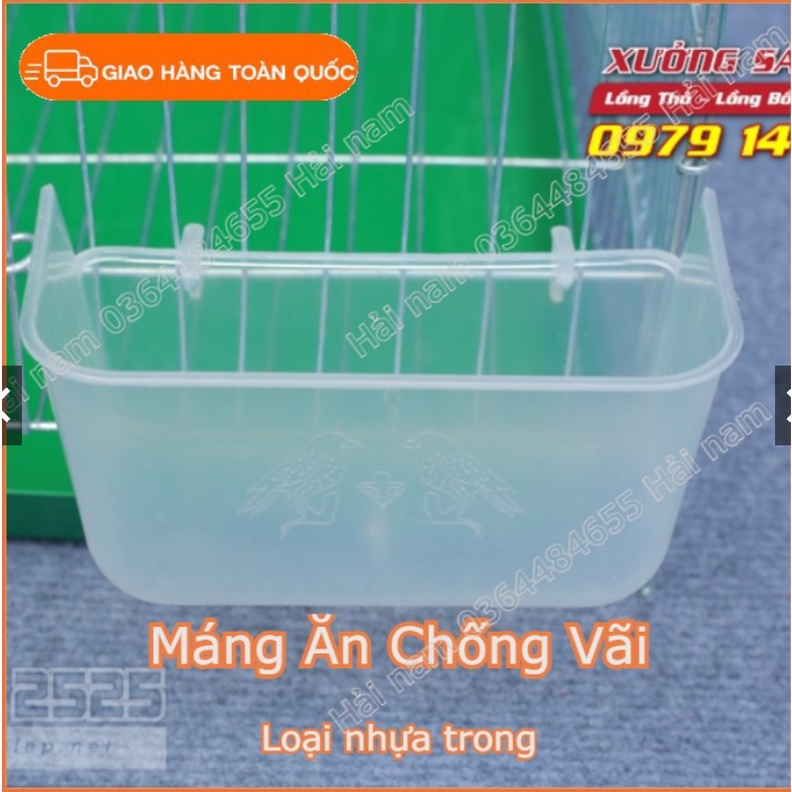 COMBO 100 Máng ăn cho gà , chim bồ câu - Máng chống bới thức ăn - Đa dạng mẫu mã