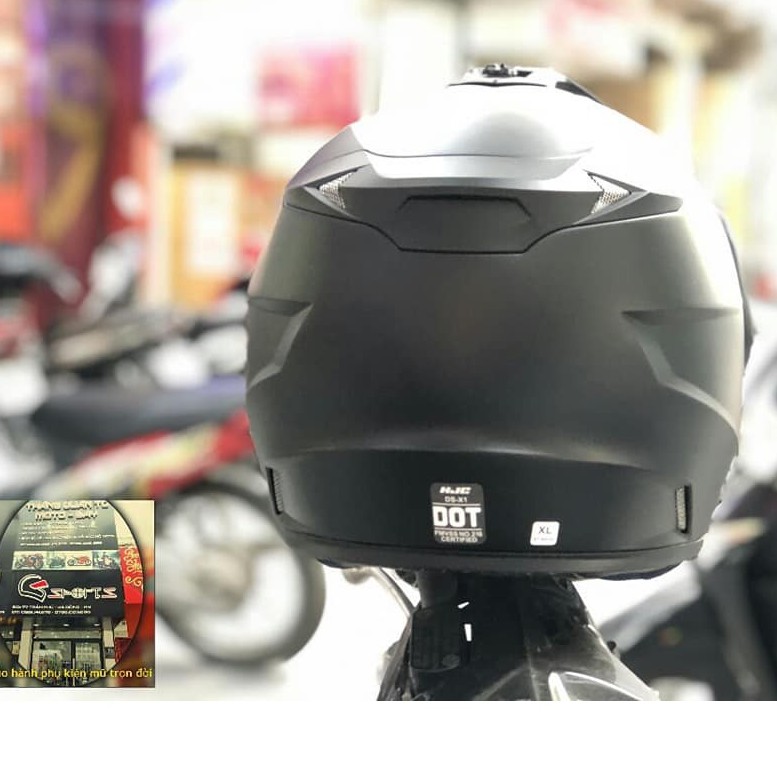 Mũ bảo hiểm FullFace Dual Sport HJC DS-X1 Solid Black Adventure - Mũ Bảo Hiểm xe Cào Cào