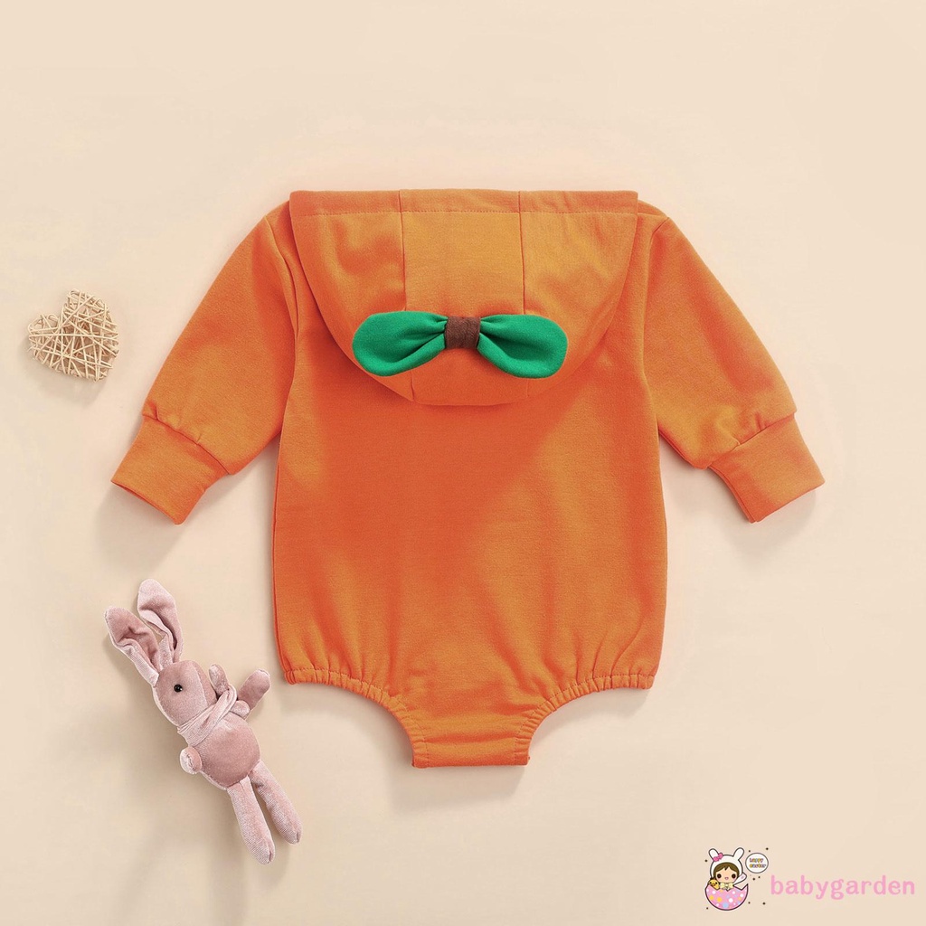 Bộ áo liền quần có nón tay dài cổ tròn in chữ thời trang cho bé