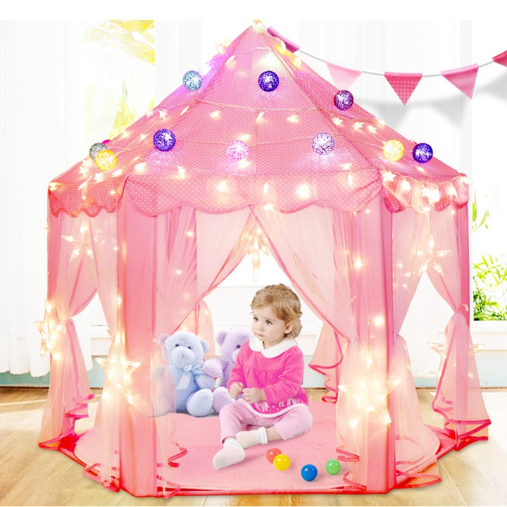 Lều ngủ công chúa - Nhà lều hình lục giác cực đẹp và dễ thương cho bé |  Shopee Việt Nam