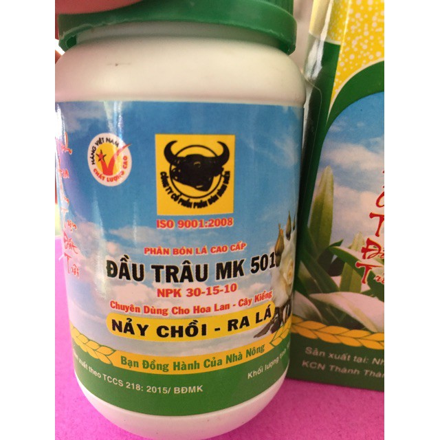 [SIEURE] Phân bón Đầu trâu cho lan MK 501 (100gr/lọ) hàng đẹp, phân phối chuyên nghiệp.