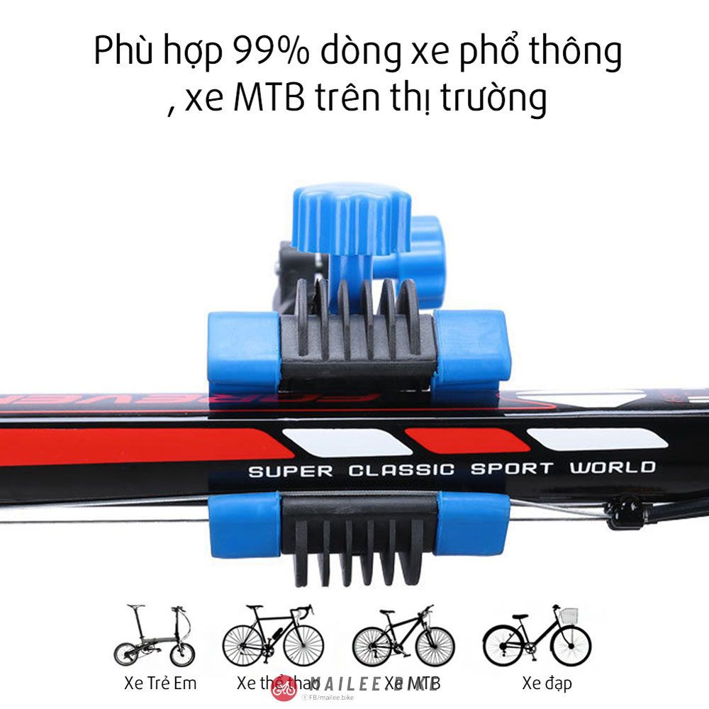 Móc Treo Xe Đạp Lên Tường Kẹp Khung Xe Đạp Chắc Chắn Bền Bỉ Tiết Kiệm Không Gian Chịu Tải Lớn Tránh Trầy Xước Xe