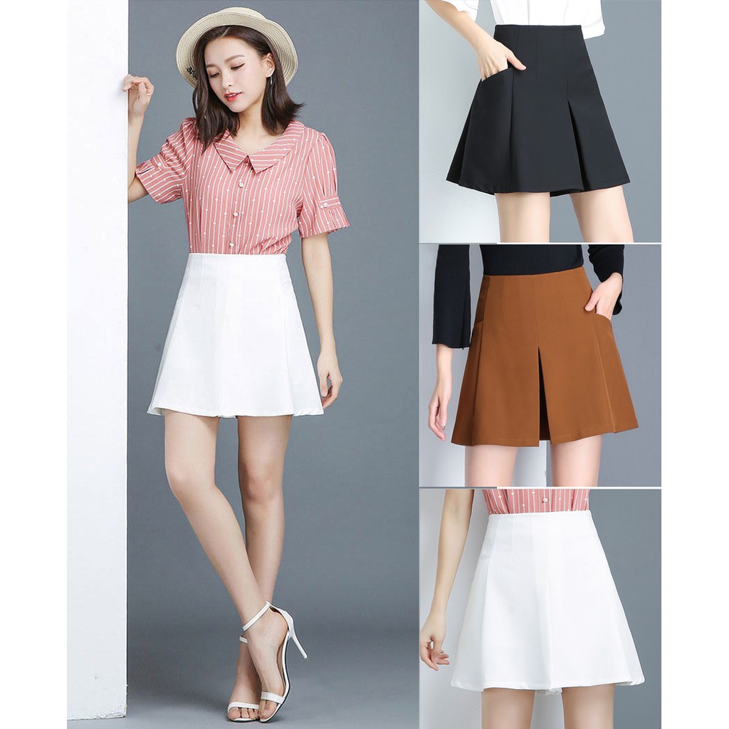 Quần giả váy, quần đùi nữ, chất kaki thái QS05