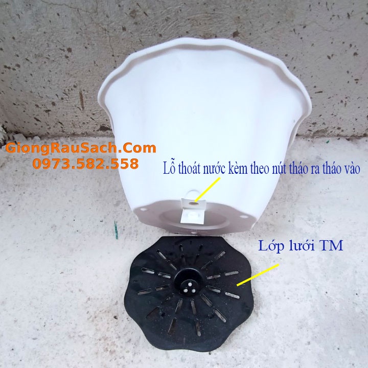 Chậu Ốp Tường Trồng Cây Trồng Hoa Ban Công Hàng Rào ATP