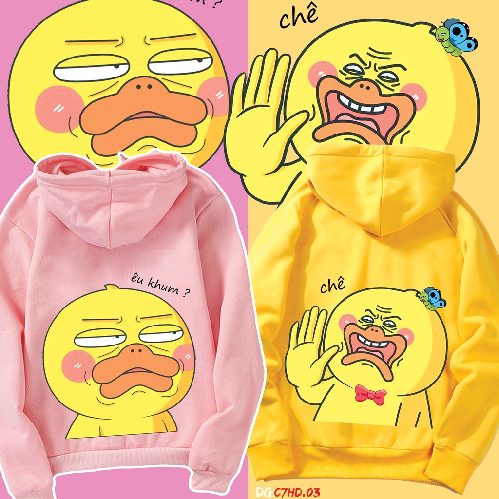 HOODIE ĐÔI DỄ THƯƠNG &quot; ÊU KHUM - CHÊ &quot; C7HD.03
