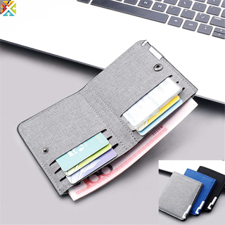 Ví Đựng Tiền Mini Bằng Vải Canvas Có Khóa Kéo Thời Trang Dành Cho Nam