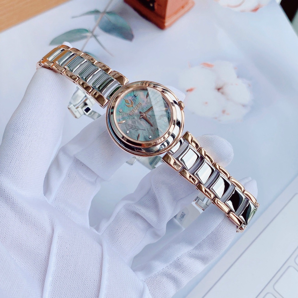 Đồng Hồ Nữ CITIZEN EM0586-51Y Chính Hãng Tặng Dây Da Cao Cấp