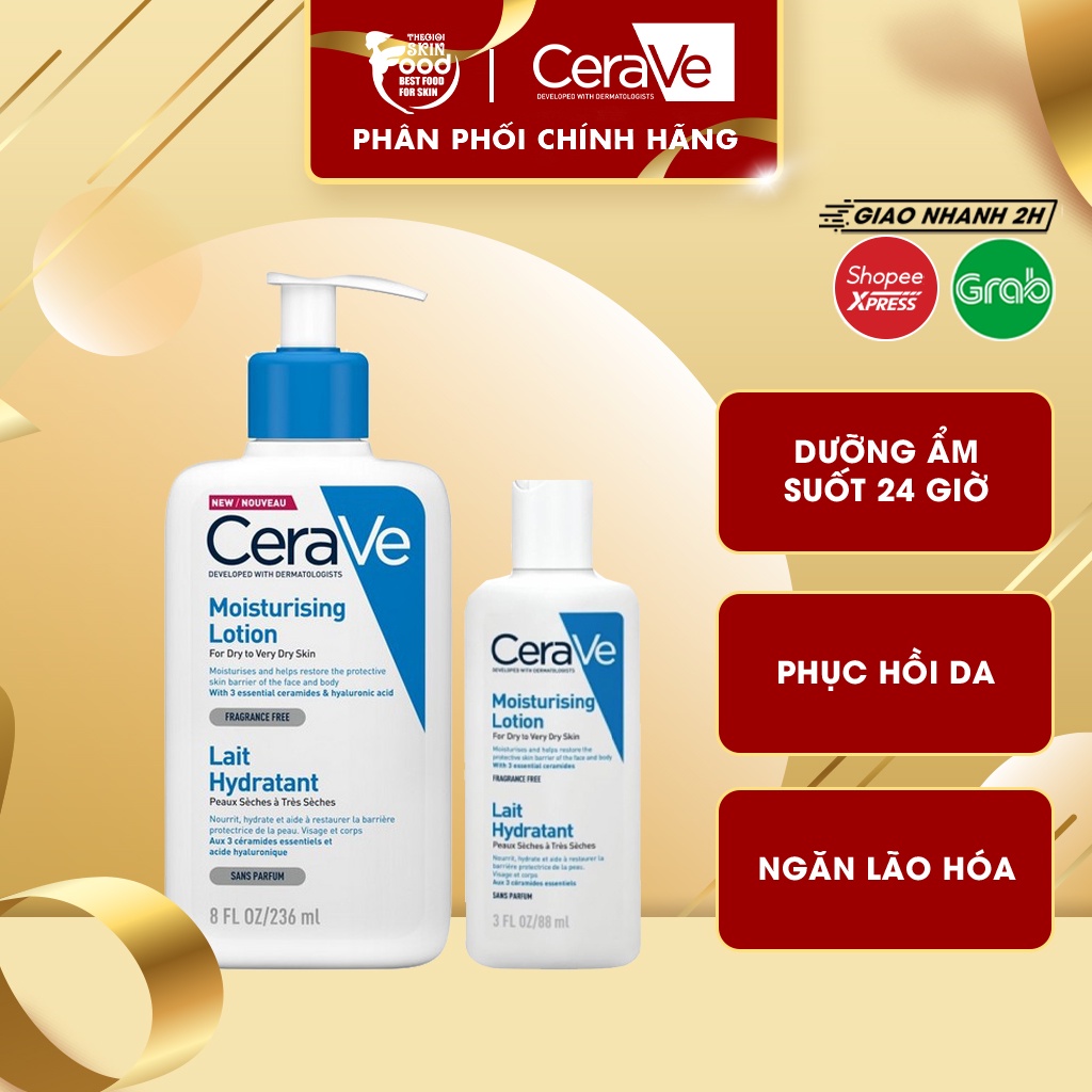 Sữa Dưỡng Ẩm Dành Cho Da Khô Cerave Developed With Dermatologists Moisturising Lotion