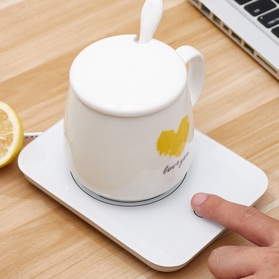 Hàng giao ngay Điện gia dụng Chạm vào cốc sưởi ấm Mat Pad ấm cho trà cà phê CN Cắ