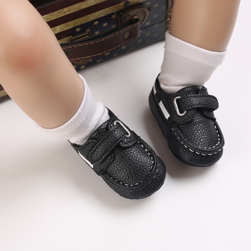 Giày Thể Thao Da PU Đế Mềm Chống Trượt Cho Bé Trai Tập Đi