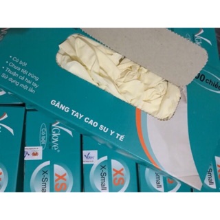Găng tay y tế cao cấp có bột ( 1 hộp 100pcs )