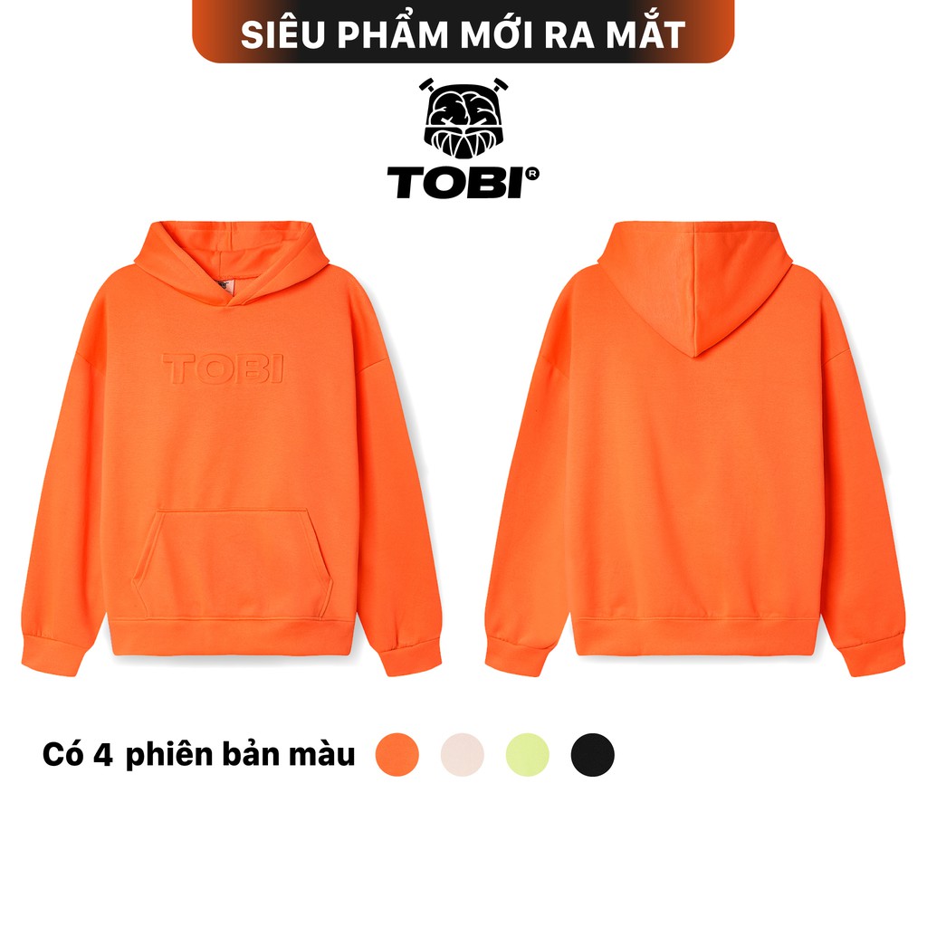 [Mã WABRWA15 giảm 15% đơn 300K] Áo khoác Embossed TB Hoodie Unisex chính hãng local brand TOBI - Hiệu ứng Dập nổi