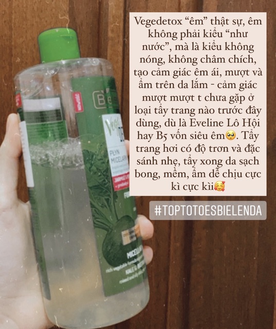 Nước tẩy trang Bielenda Vegedetox 3 in 1 tẩy sạch êm ái, giữ ẩm cho da | BigBuy360 - bigbuy360.vn