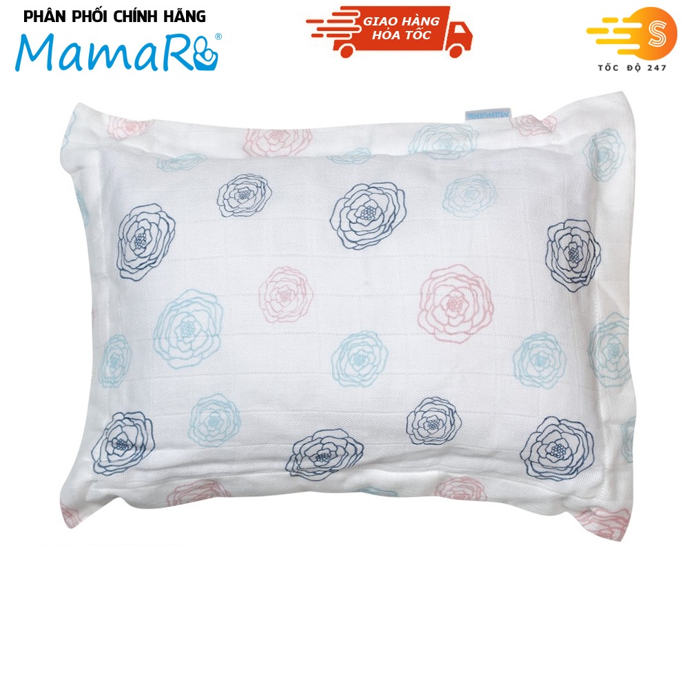 Gối nằm vải sợi tre cho bé 30x38 Mamaru MA-GOI02 - Diệt khuẩn, hút ẩm tốt, kháng tia UV
