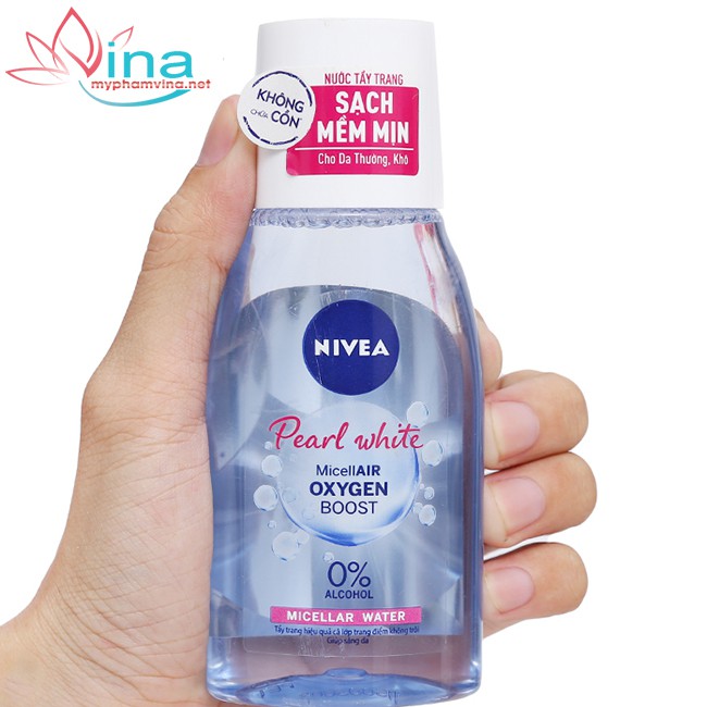 Nước tẩy trang Nivea Pearl White tinh chất ngọc trai sáng da - dành cho da thường125ml