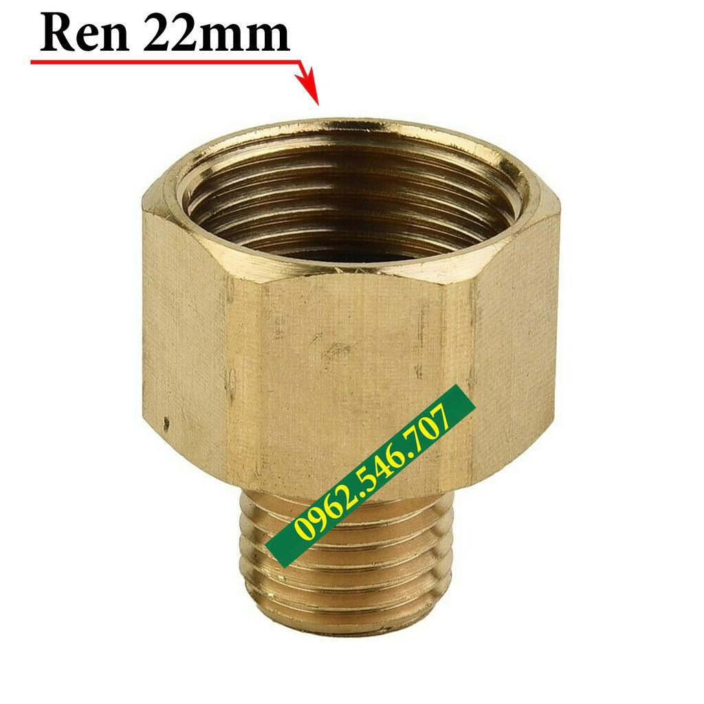 Đầu chuyển bằng Đồng ren 22mm trong sang 14mm ngoài