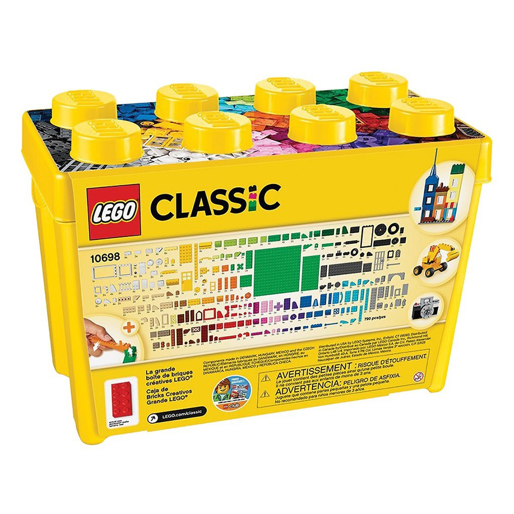 Lego - CHÍNH HÃNG - Bộ Lắp Ráp Thùng Gạch Lớn Classic Sáng Tạo LEGO CLASSIC 10698 (790 chi tiết)