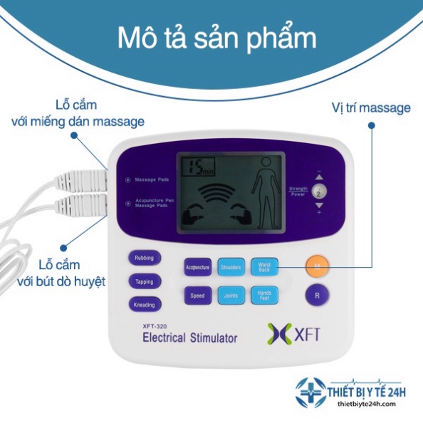 Máy Massage Xung Điện, Máy Massage Trị Liệu, Máy Châm Cứu, Miếng Dán Xung Điện Xft-320
