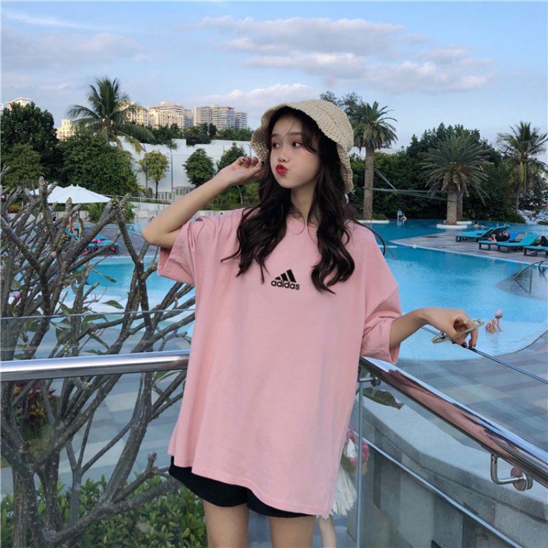 Áo thun ❤Có size tay lỡ unisex logo adi