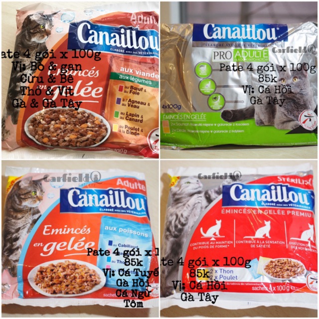 Túi 4 gói x 100g Pate Canaillou nhập Pháp