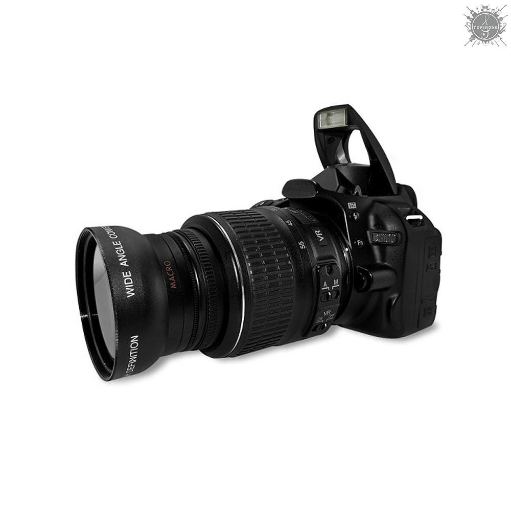 Ống Kính To Hd 52mm 0.45x Với Thấu Kính Macro Cho Máy Ảnh Canon Nikon Sony Pentax 52mm Dslr