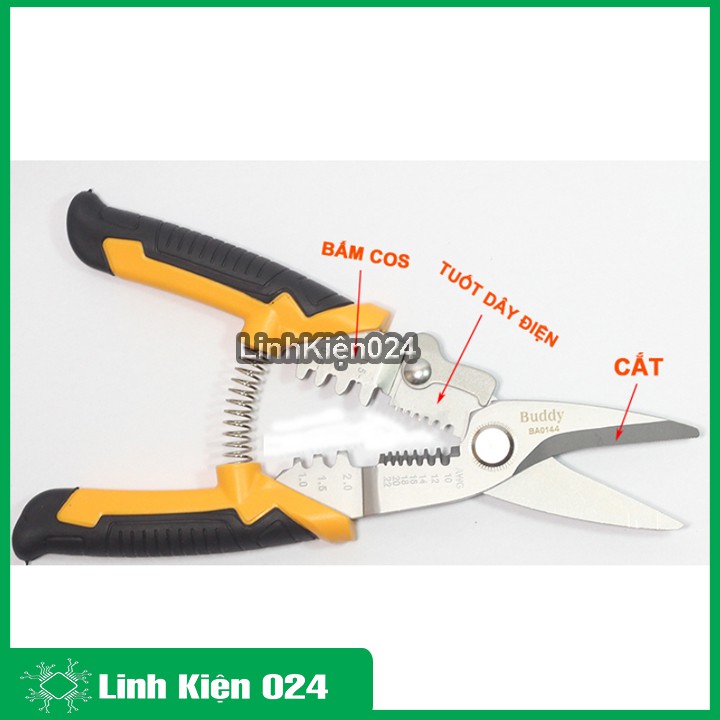 Kìm Đa Năng 3 Trong 1 Cắt - Tuốt - Bấm Cos Made In JAPAN (BA0144)