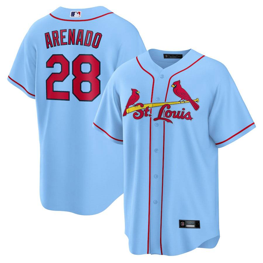 Áo Khoác Bóng Chày MLB St Louis Cardinals Số 28 Arenado Thời Trang Unisex