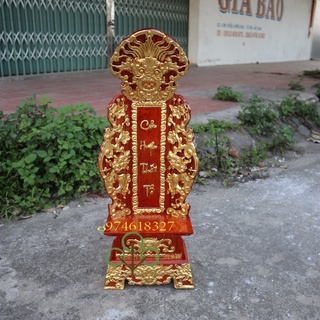 Linh vị thờ chữ cửu huyền thất tổ song long gỗ hương cao 51,61,67