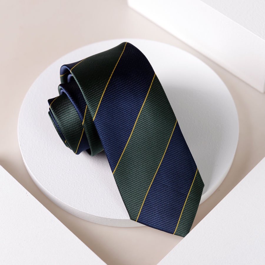 Cà Vạt Màu Xanh Lá Quân Đội Phong Cách Thời Trang Công Sở Dành Cho Nam Giới