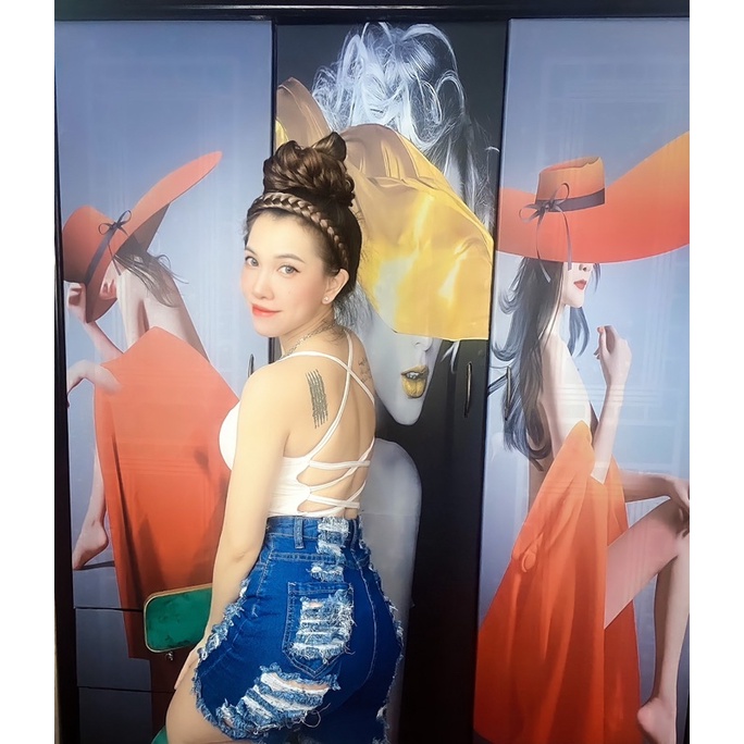 Áo croptop đan dây lưng 🤣a.35