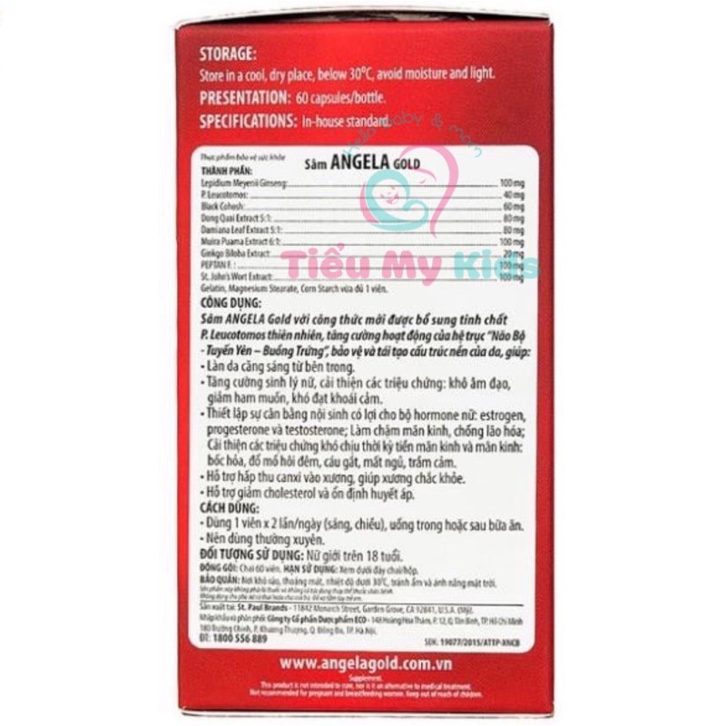 ✅ (CHÍNH HÃNG) Sâm Angela Gold Hộp 60 Viên Hàng Có Tem Chống Hàng Giả | BigBuy360 - bigbuy360.vn