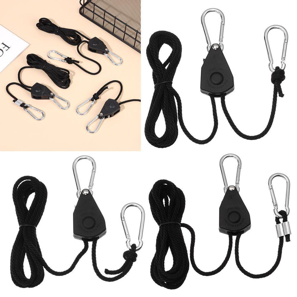 Bộ 1 / 2 Ròng Rọc Cố Định Dây Thừng Màu Đen Tiện Dụng Cho Dựng Lều