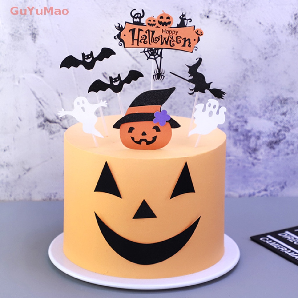 Topper Trang Trí Bánh Kem Hình Ma Hoạt Hình Halloween