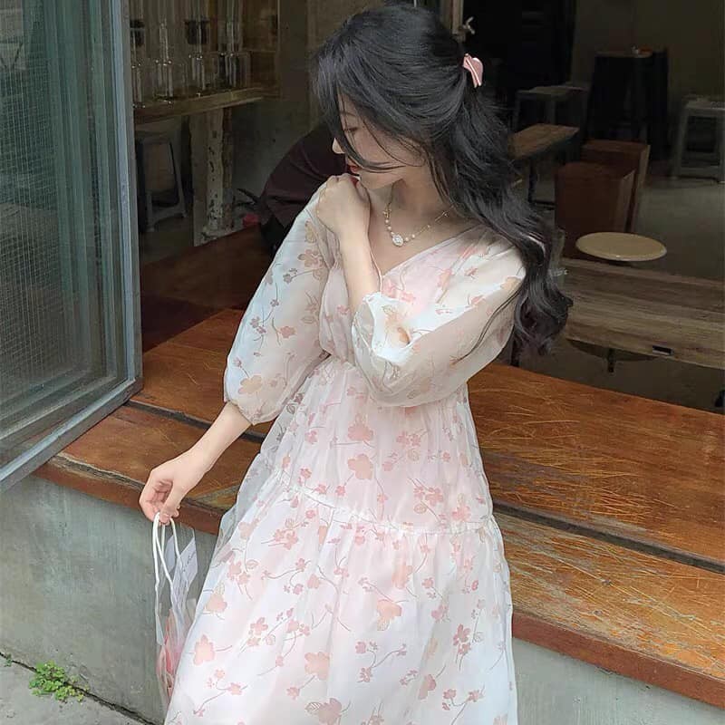 Váy Hoa Nhí cao cấp - đầm hoa nhí bồng bềnh công chúa hot hit 2021