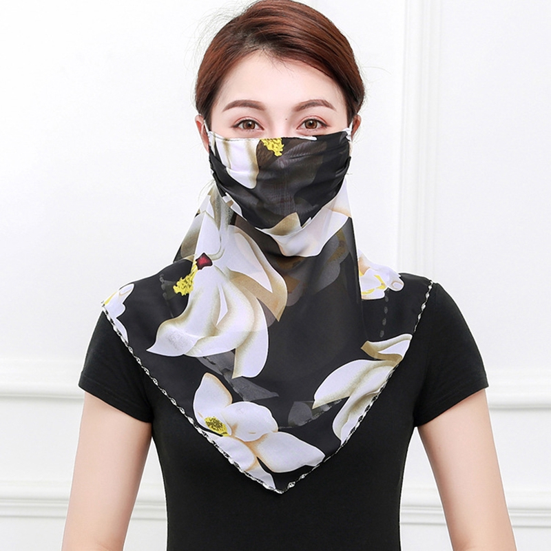 Khẩu Trang Chống Nắng &amp; Tia UV Bằng Vải Voan Cho Nữ