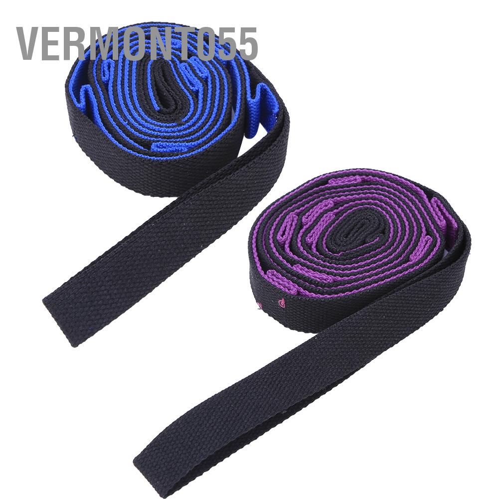 Vermont055 2m Yoga Stretch Belt Rope Increase Flexibility Leg Training Bands Strap for Exercise Fitness Gym