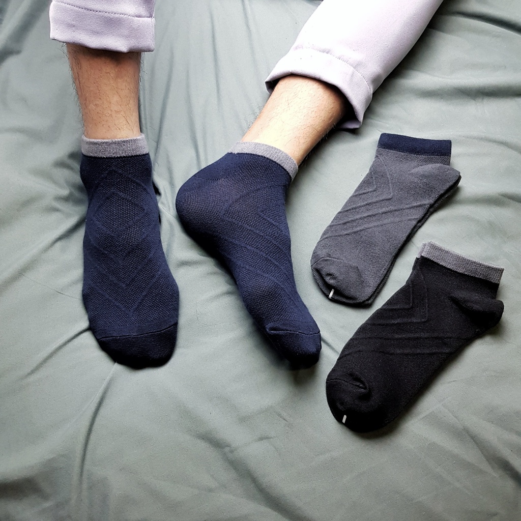 Tất ngắn nam Cotton mát mẻ thấm hút mồ hôi chống hôi chân siêu bền màu sắc thanh lịch