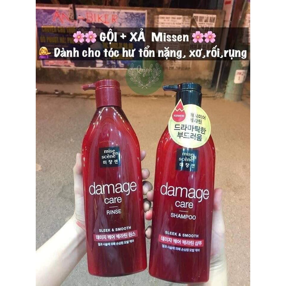 BỘ ĐÔI GỘI XẢ MISEEN SCENE  Damage Care – Màu đỏ