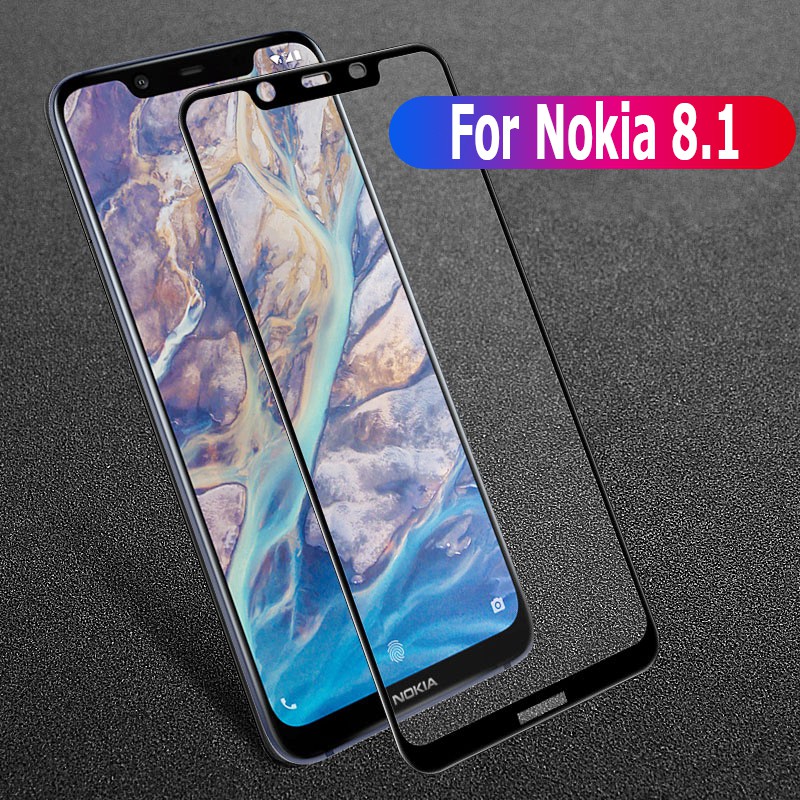 Kính cường lực bảo vệ màn hình kèm phụ kiện cho Nokia 8.1 9H 2.5D