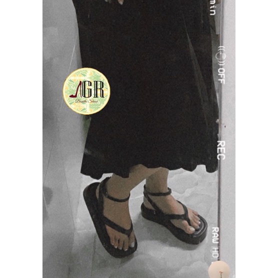 Sandal xuồng kẹp dây da khoá gài cao 3 cm và 6 cm