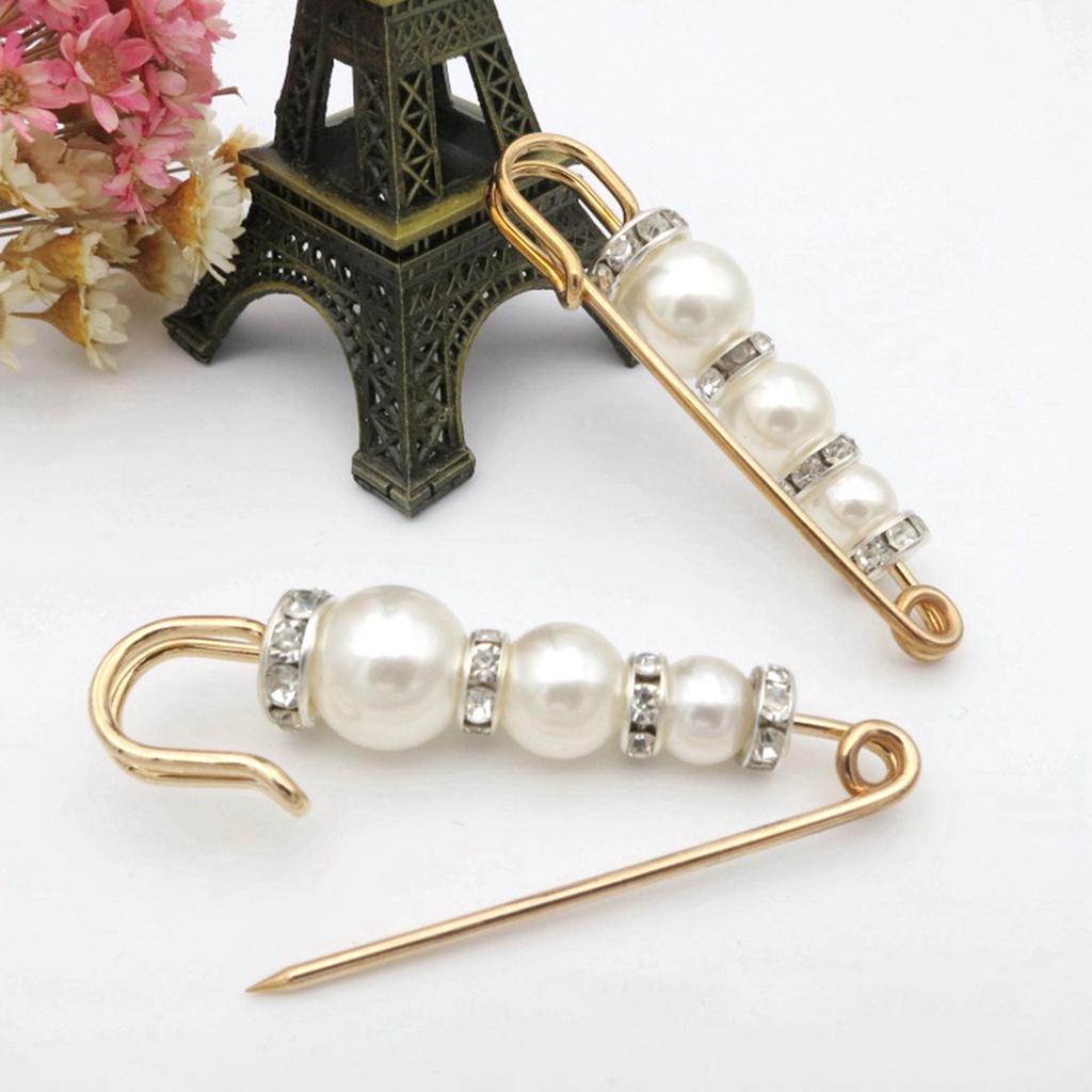 Ghim Cài Áo Hình Bông Hoa Đính Đá Và Ngọc Trai Giả Dành Cho Nữ