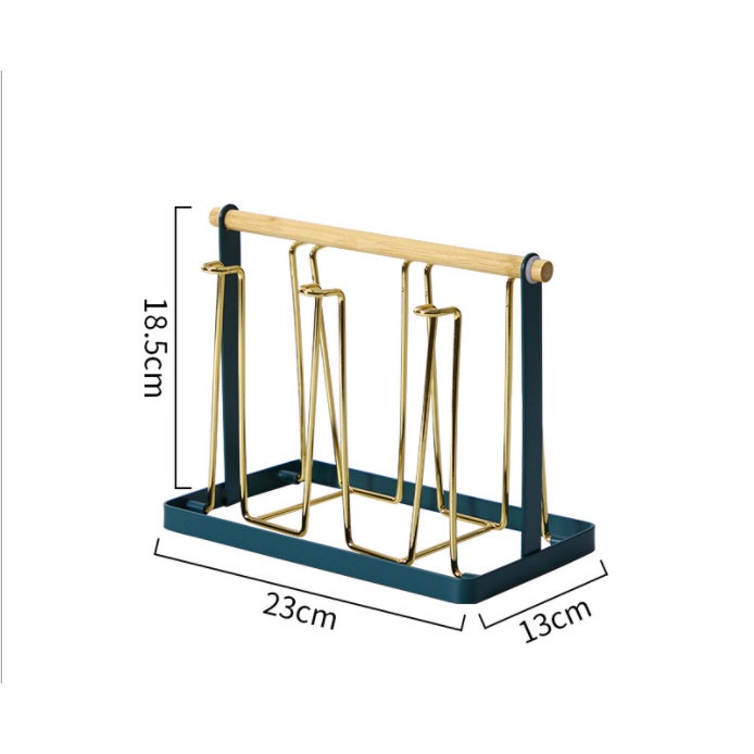 Combo khay gương và giá úp inox mạ màu
