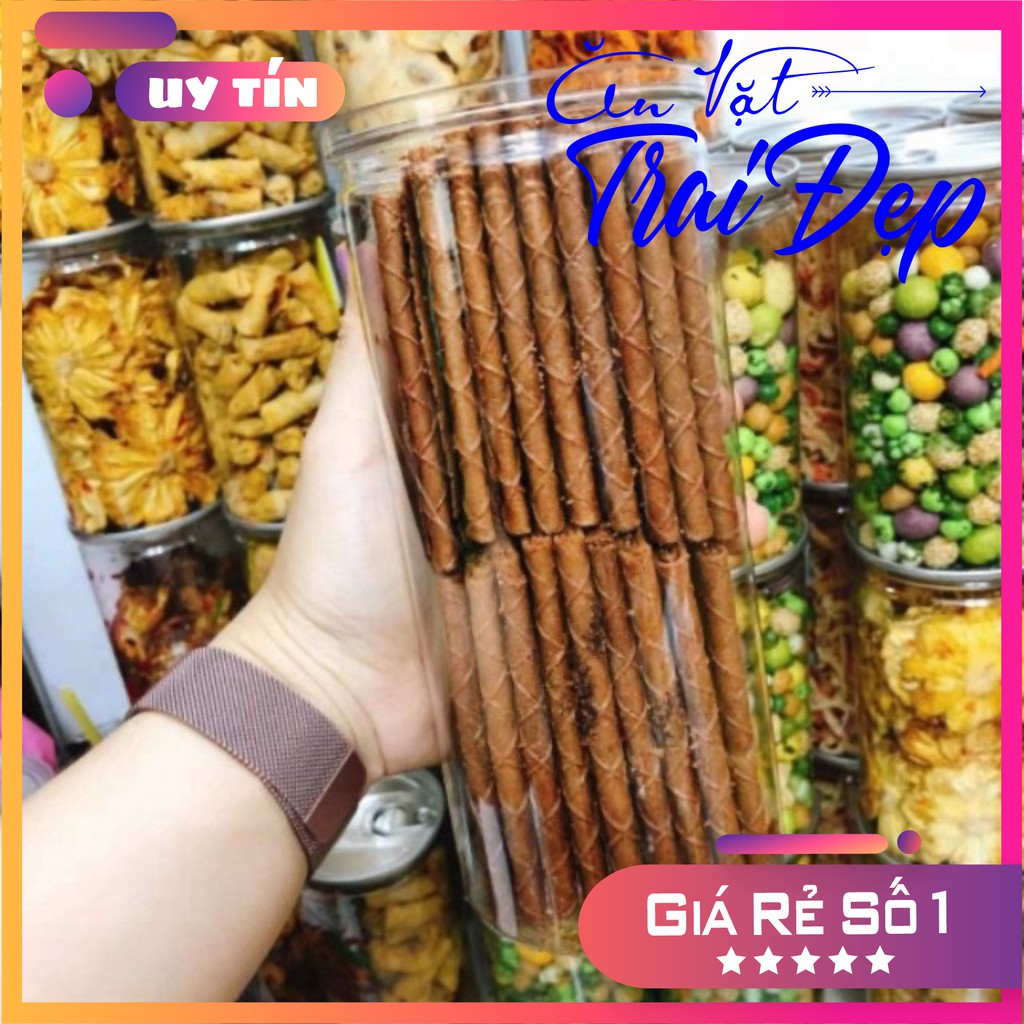 1KG Bánh Kẹp Cacao - Trai Đẹp Snack