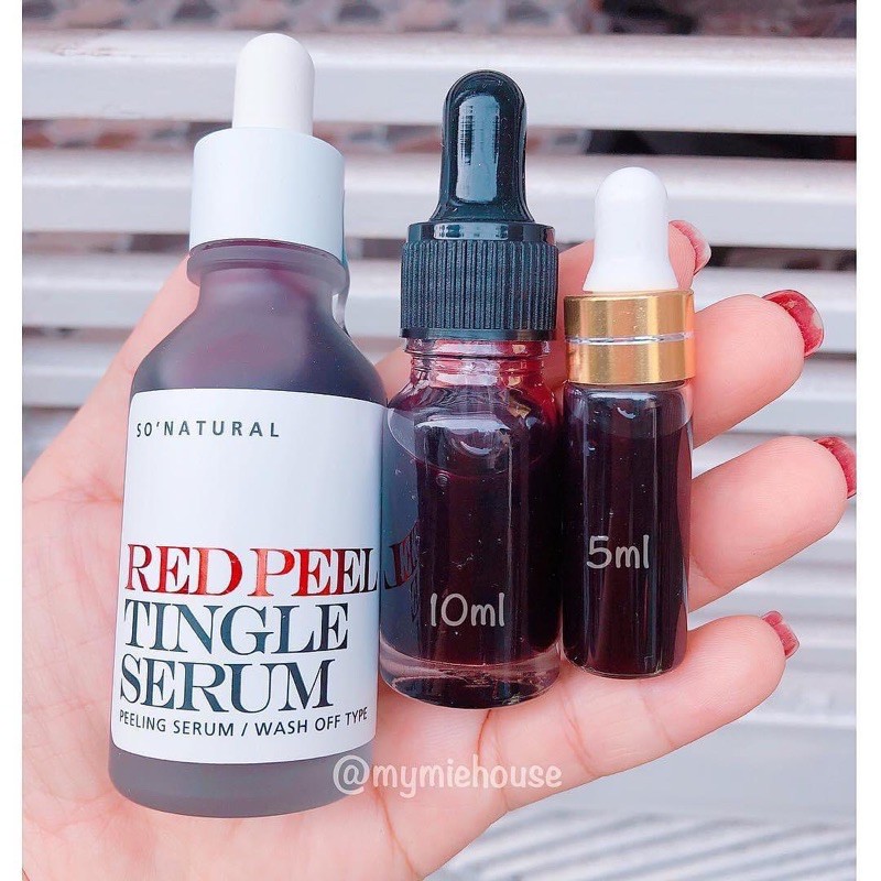 Minisize 10ml - RED PEEL TINGLE SERUM SONATURAL - TẨY DA CHẾT HOÁ HỌC