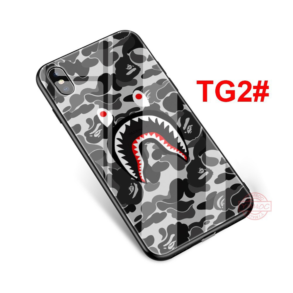 [Bb123]  Ốp điện thoại in hình Bape Shark cá tính cho iPhone 6 6P 6S 6SP 7 7P 8 8P X/XS XR XSMax