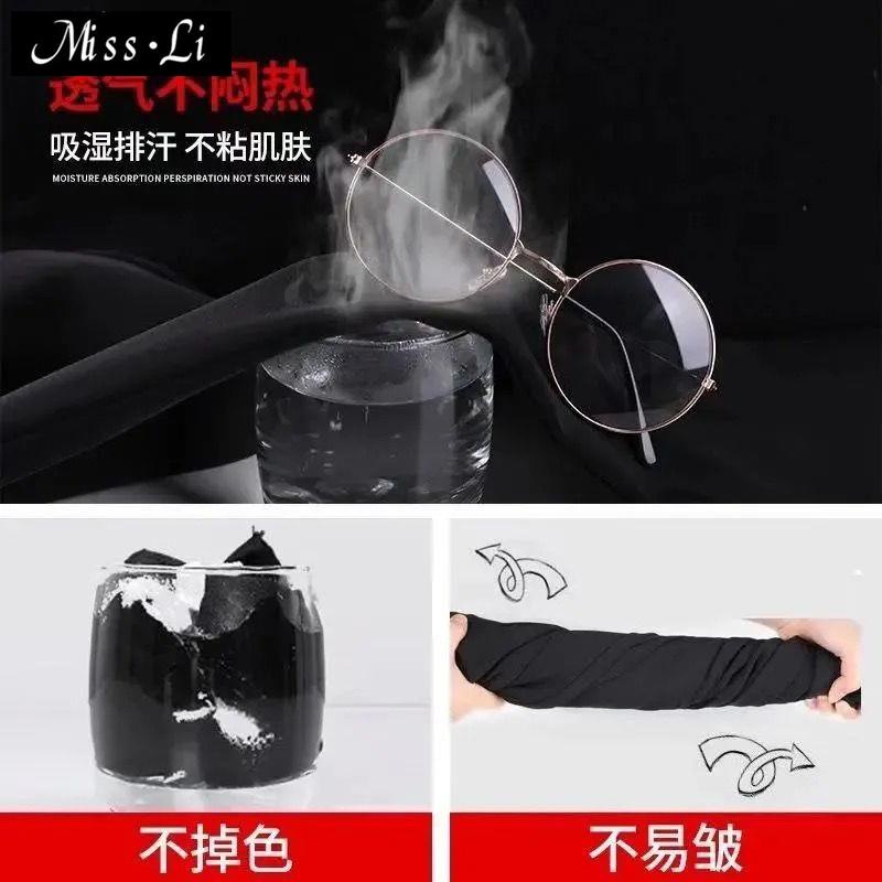 Quần Dài Ống Rộng Lưng Cao Màu Đen Dễ Phối Đồ Thời Trang Xuân Hè Phong Cách Hàn Quốc Cho Nữ