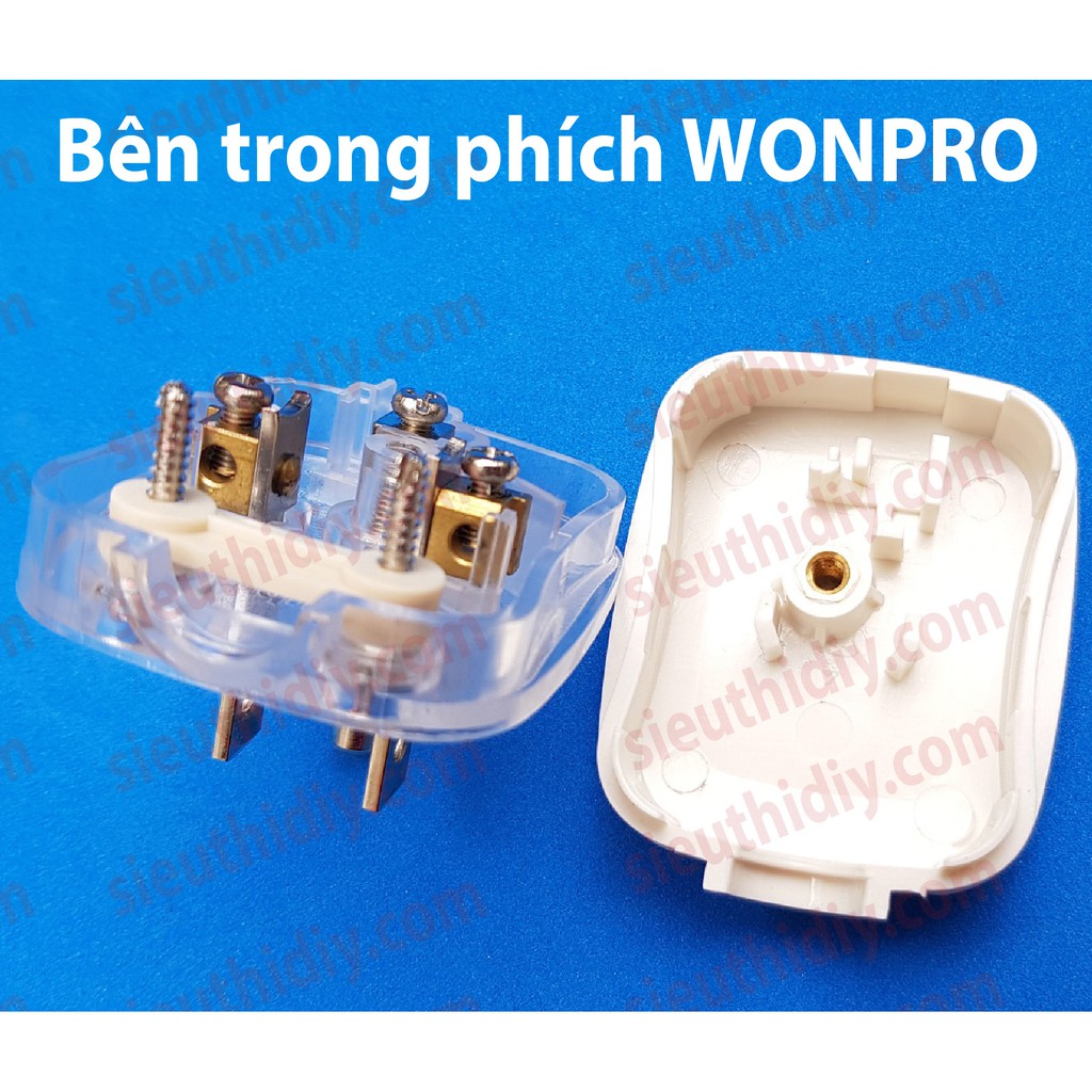 Phích cắm 3 chân chuẩn Mỹ gập 90 độ 10-15A