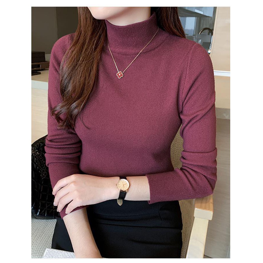 Áo Len Cao Cổ Siêu Hot 6 Màu Tươi Tắn Trẻ Trung Chất Liệu Mềm Mịn Co Giãn | BigBuy360 - bigbuy360.vn