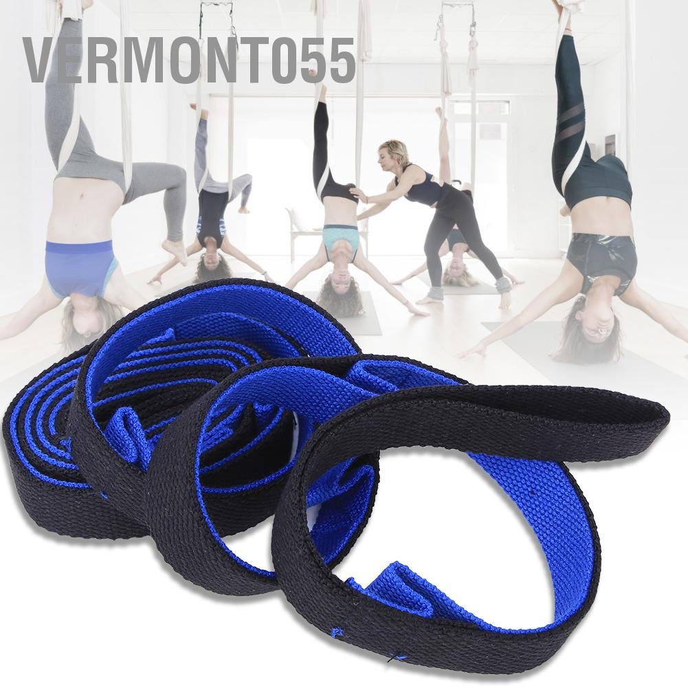 Vermont055 2m Yoga Stretch Belt Rope Increase Flexibility Leg Training Bands Strap for Exercise Fitness Gym