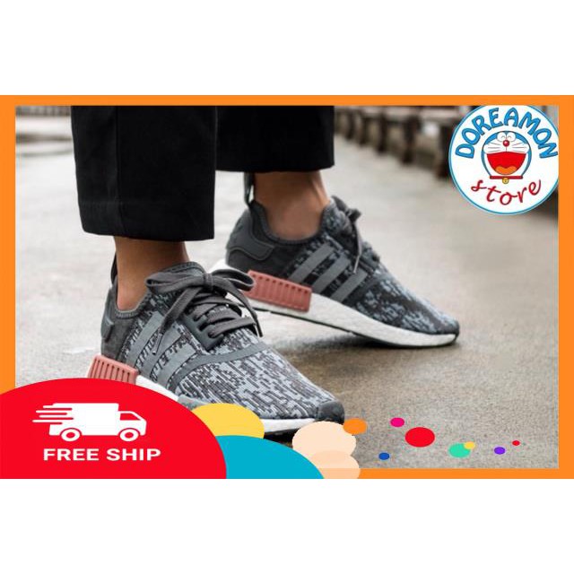 [SALE + FREESHIP] Giày Sneaker nữ Adidas NMD R1 Raw Pink Pack